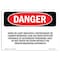 Signmission OSHA Danger Sign, 7" Height, Rigid Plastic, Horn Or Light Indicates A Refrigerant Or, Landscape OS-DS-P-710-L-2149 - alternate 1